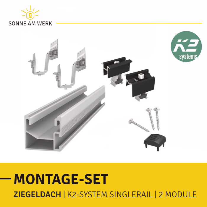 Montage-Set für Ziegeldach Qualität und Sicherheit für Balkonkraftwerke K2-System