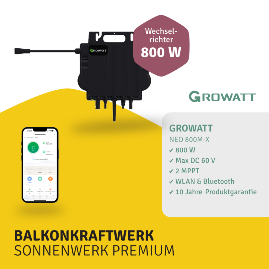 Balkonkraftwerk SONNENWERK PREMIUM | 4 Module – Bild 3