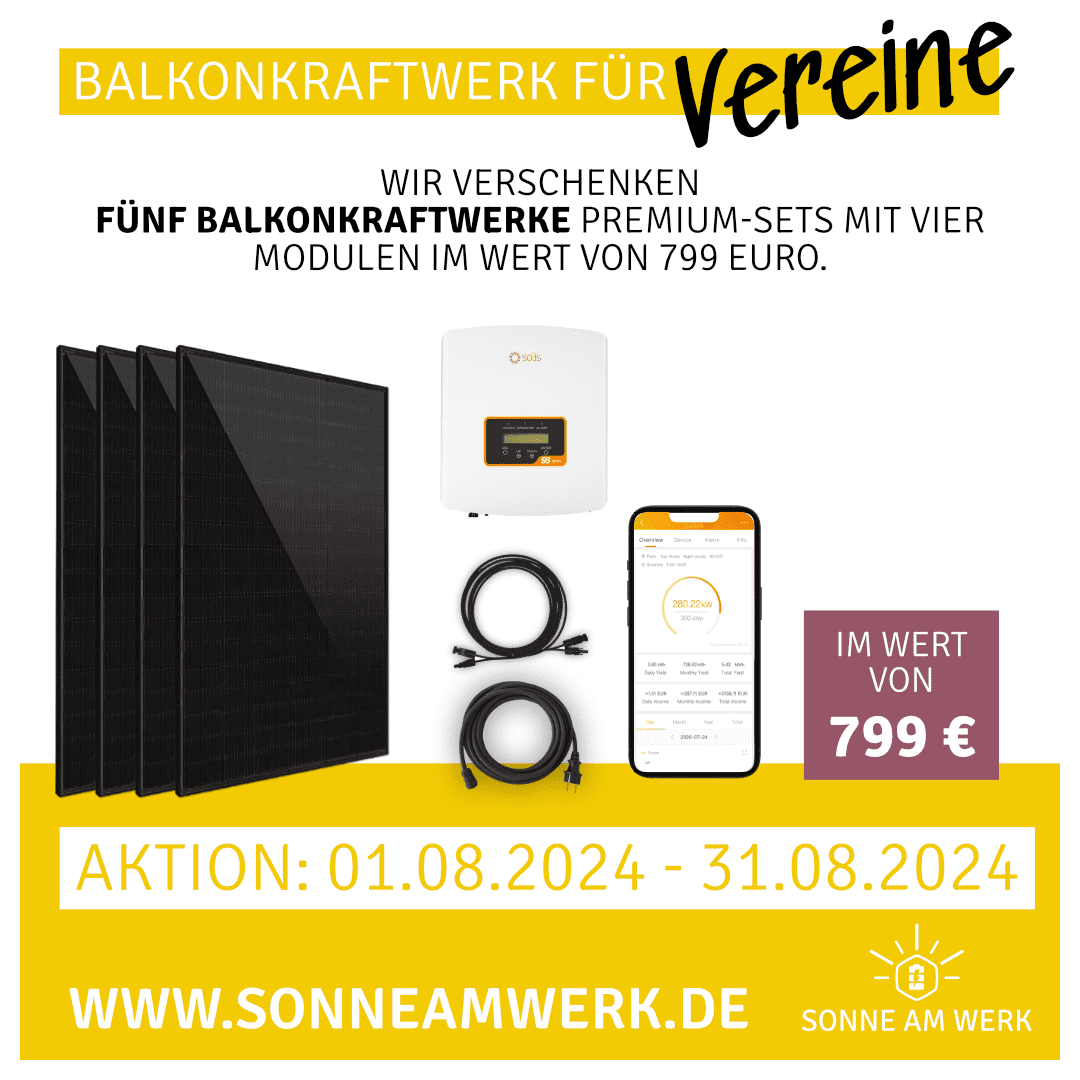 Balkonkraftwerke für Vereine!