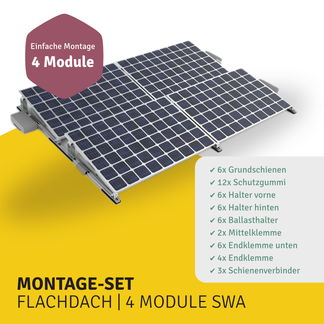 Flachdach 4 Module