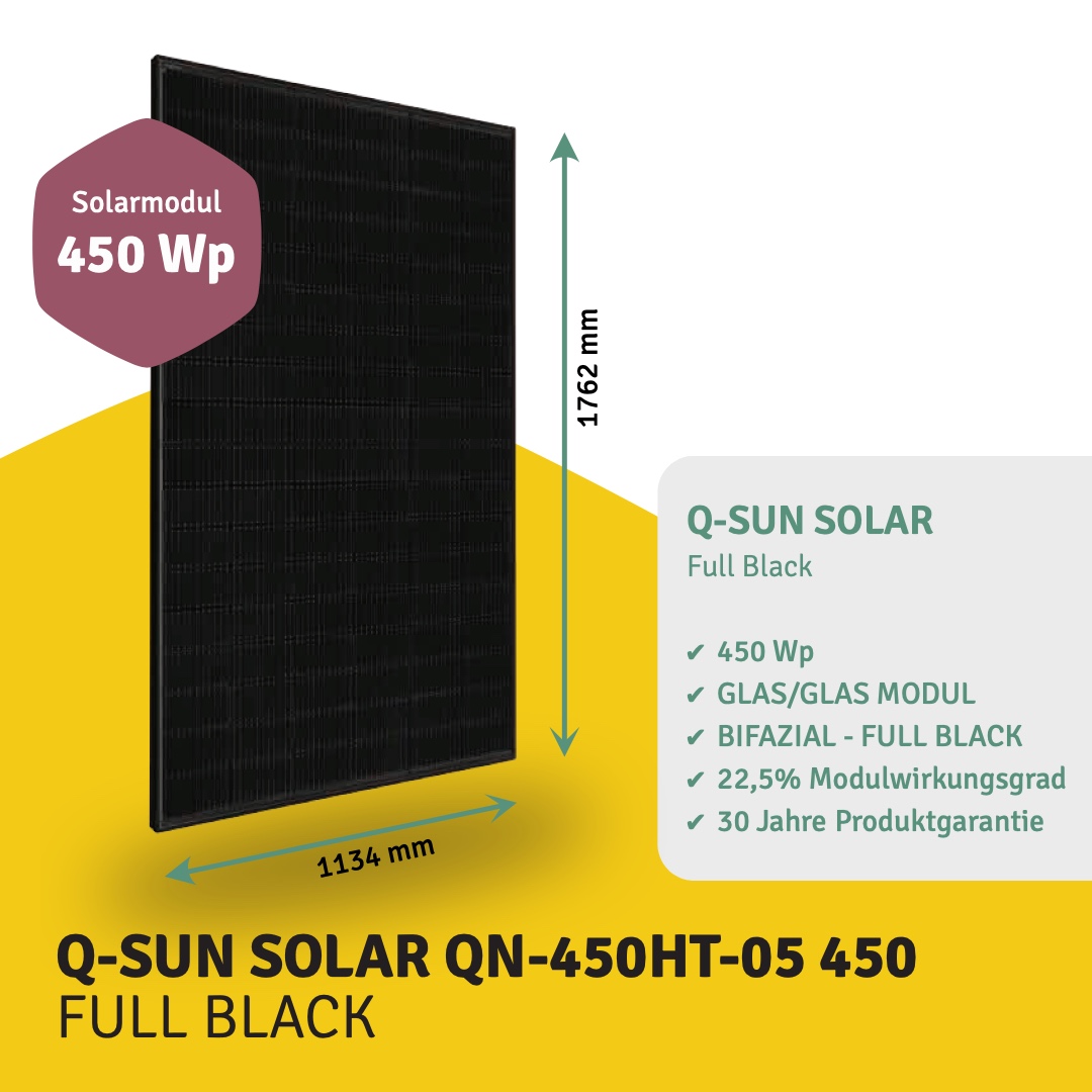 Q-Sun Solar QN-450HT-05 450 | Full Black