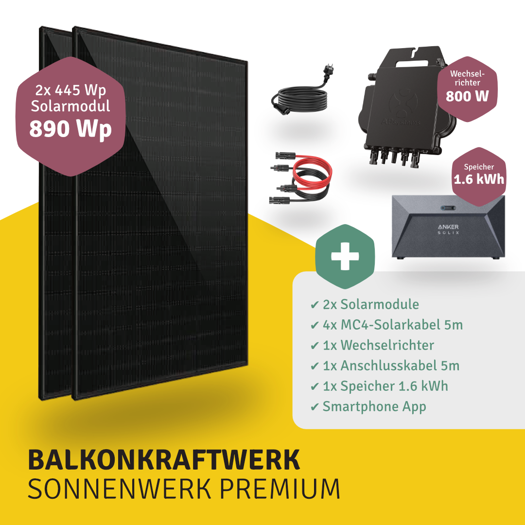 Balkonkraftwerk Sonnenwerk Premium