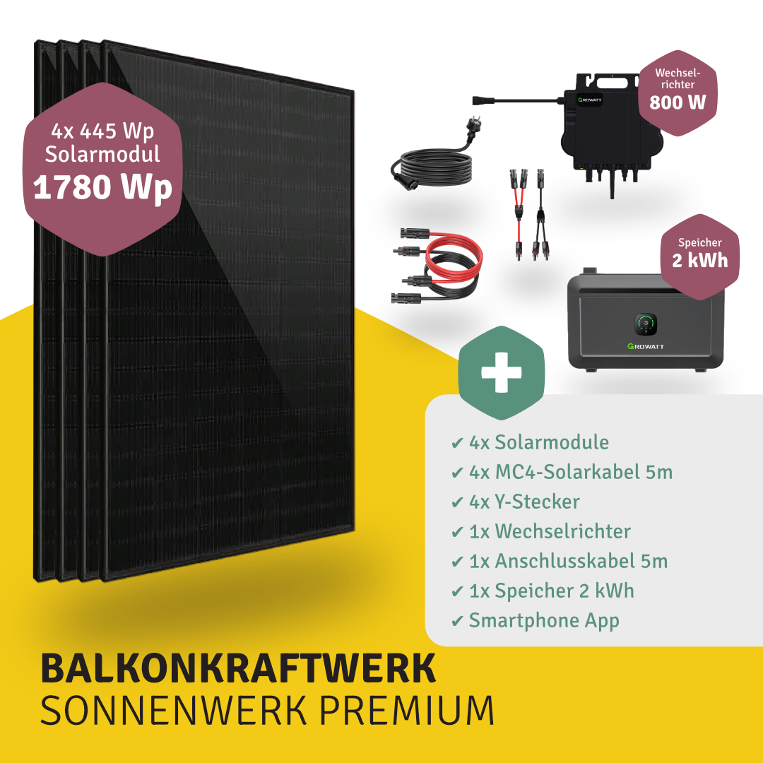 Balkonkraftwerk Sonnenwerk Premium