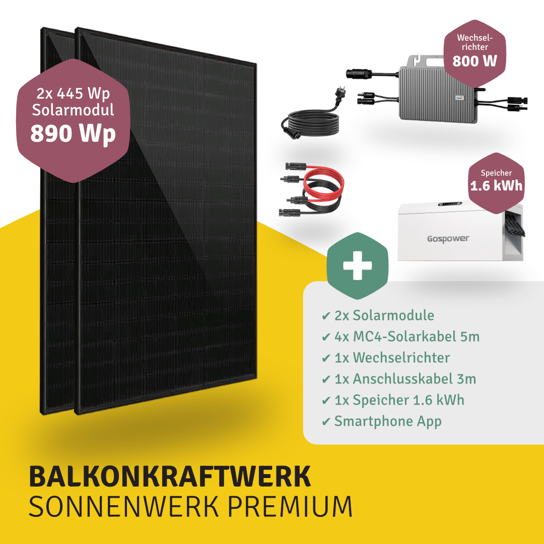 Balkonkraftwerk Sonnenwerk Premium