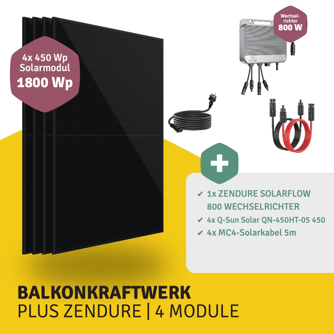 Balkonkraftwerk PLUS ZENDURE | 4 Module